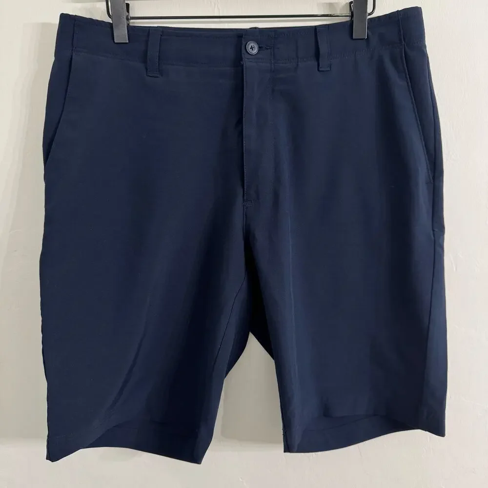 PGA Tour Men’s Navy Blue Chino Golf Shorts Size 34